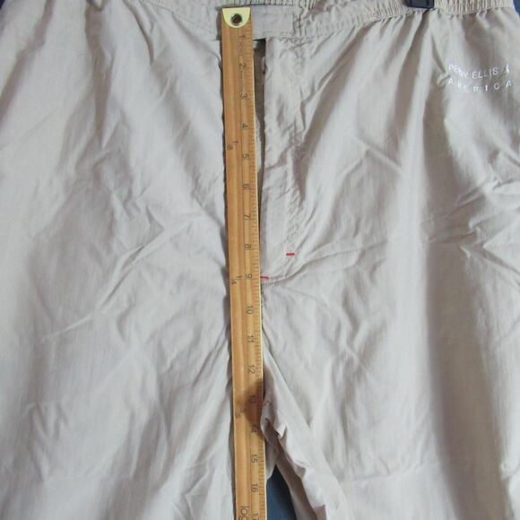 Vintage Perry Ellis Active Pants Mens XL Tan Track Windbreaker Lightweight Y2K - Picture 6 of 10